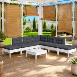 Practical 8 Piece Garden Lounge Set for Your Outdoor Needs