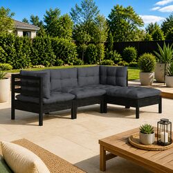 Practical 4 Piece Lounge Set for Your Garden or Patio