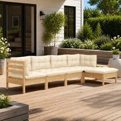 Garden Lounge Set 5 Piece Outdoor Furniture Patio Seating with Cushions