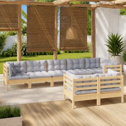 Versatile 8 Piece Lounge Set for Outdoor Living