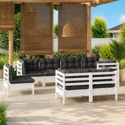Practical 8-Piece Lounge Set for Garden and Patio Use
