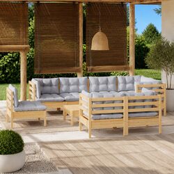 Practical 9-Piece Garden Lounge Set for Outdoor Living