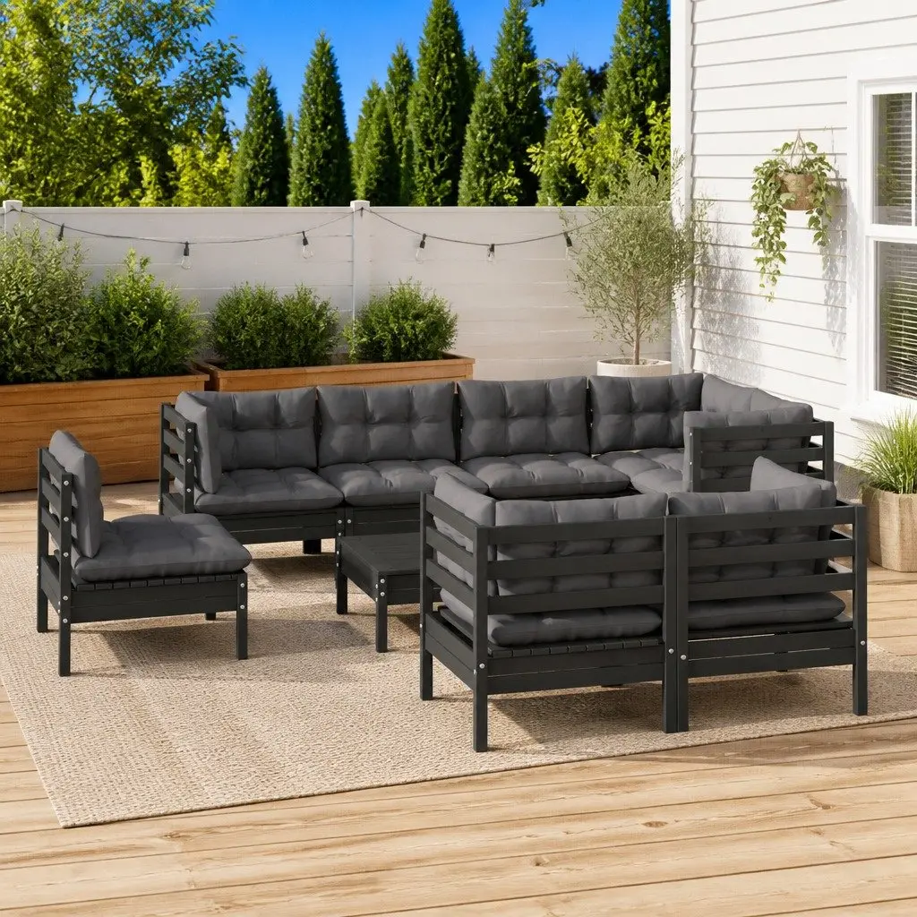 9 Piece Garden Lounge Set for Outdoor Use