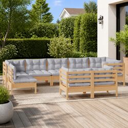 Perfect for Patios: 9-Piece Garden Lounge Set