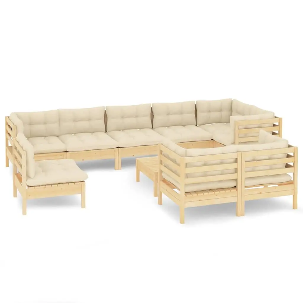 10-Piece Modular Lounge Set for Outdoor Use