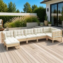 Versatile 7 Piece Garden Lounge Set for Your Patio