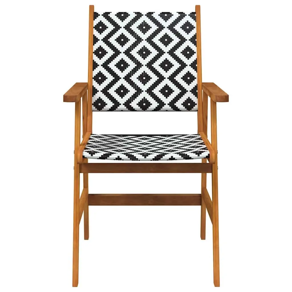 Outdoor Garden Chairs Solid Acacia Wood 4 Piece Brown Patio Seating Set