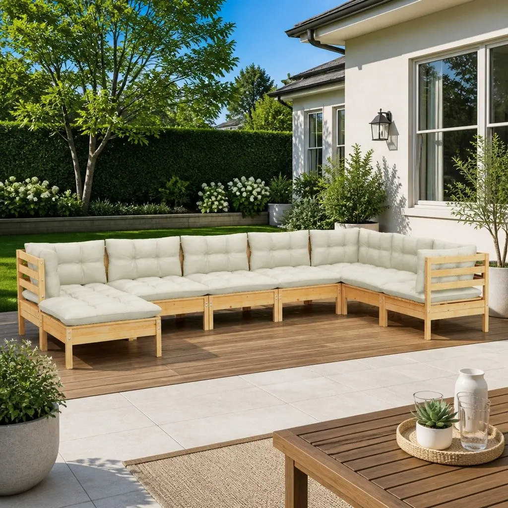 8 Piece Garden Lounge Set for Outdoor Use