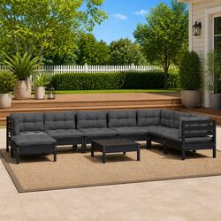 Practical 9-Piece Lounge Set for Your Outdoor Needs