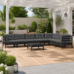 Practical 8 Piece Garden Lounge Set for Outdoor Relaxation