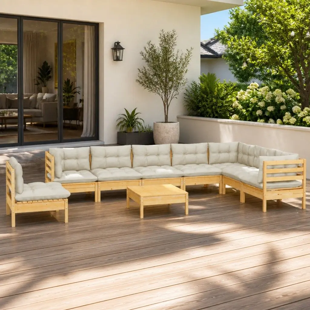 9 Piece Lounge Set for Outdoor Gatherings