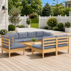 Versatile Garden Lounge Set: 10 Pieces for Outdoor Fun