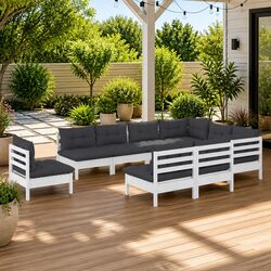 Versatile 10-Piece Garden Lounge Set for Outdoor Enjoyment