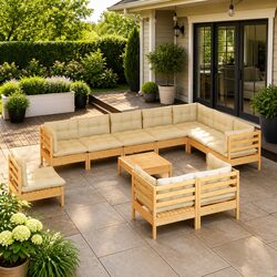 Ideal 11 Piece Lounge Set for Outdoor Relaxation