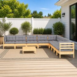 Practical 10-Piece Garden Lounge Set for Outdoor Living