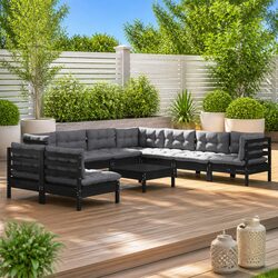 Practical 10 Piece Lounge Set for Your Outdoor Relaxation