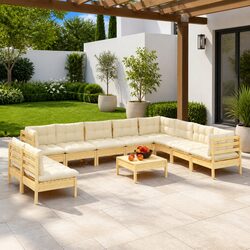 Versatile 11 Piece Lounge Set for Your Outdoor Living