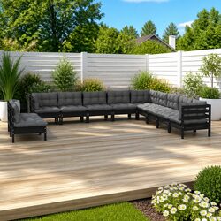 Versatile Outdoor Lounge Set - 11 Piece with Cushions