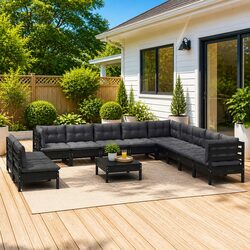 Practical 12-Piece Garden Lounge Set for Outdoor Use