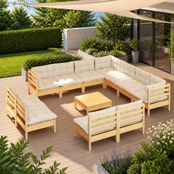 Ideal 12-Piece Lounge Set for Outdoor Living