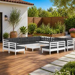 14 Piece Outdoor Lounge Set: Comfort and Style