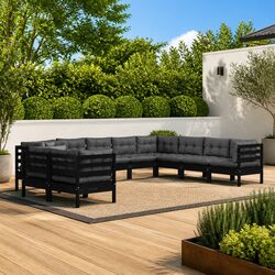 Practical 10-Piece Garden Lounge Set for Your Patio