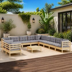 Versatile 12-Piece Lounge Set Perfect for Patios