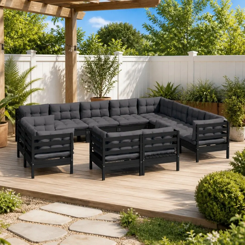 12-Piece Outdoor Lounge Set with Cushions