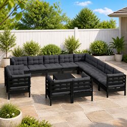 Versatile 14 Piece Garden Lounge Set for Outdoor Relaxation