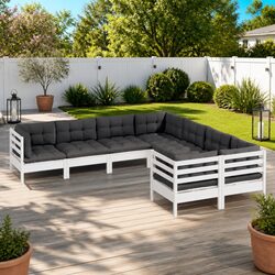 Versatile 8 Piece Lounge Set for Outdoor Enjoyment