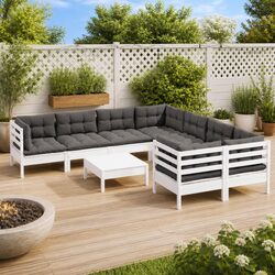 Practical 9-Piece Lounge Set for Outdoor Use