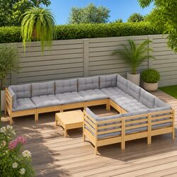 Practical 11 Piece Garden Lounge Set for Every Outdoor Need