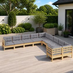 Practical 10-Piece Outdoor Lounge Set for Every Space