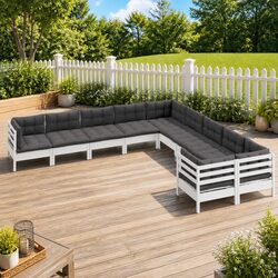 Practical 10-Piece Garden Lounge Set for Your Patio