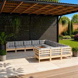 Versatile 11 Piece Outdoor Lounge Set for Any Home