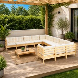 Versatile 11-Piece Garden Lounge Set for Outdoor Living