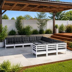 Versatile 11 Piece Lounge Set for Outdoor Enjoyment