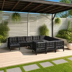 Practical 12-Piece Outdoor Lounge Set with Custom Configuration