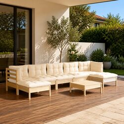 Practical 8-Piece Lounge Set for Your Outdoor Oasis