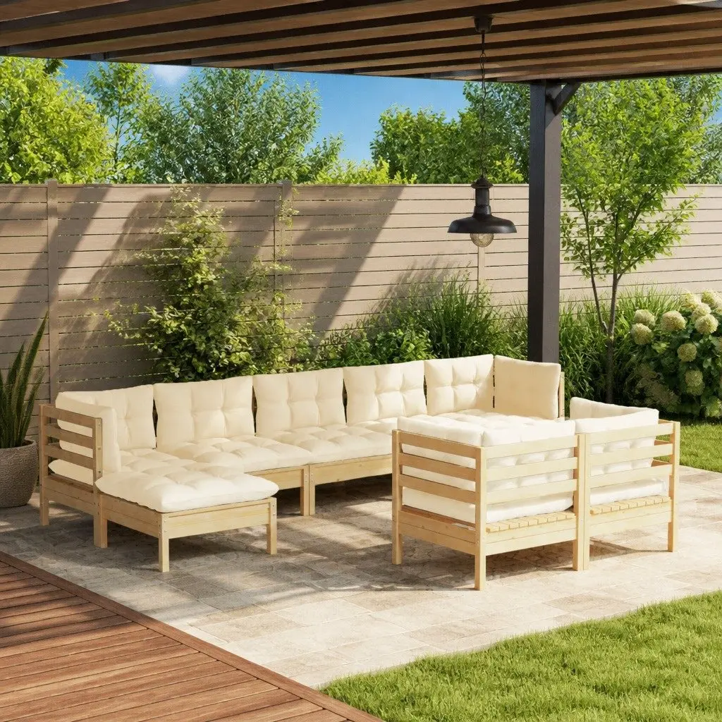 9 Piece Modular Lounge Set for Outdoor Use