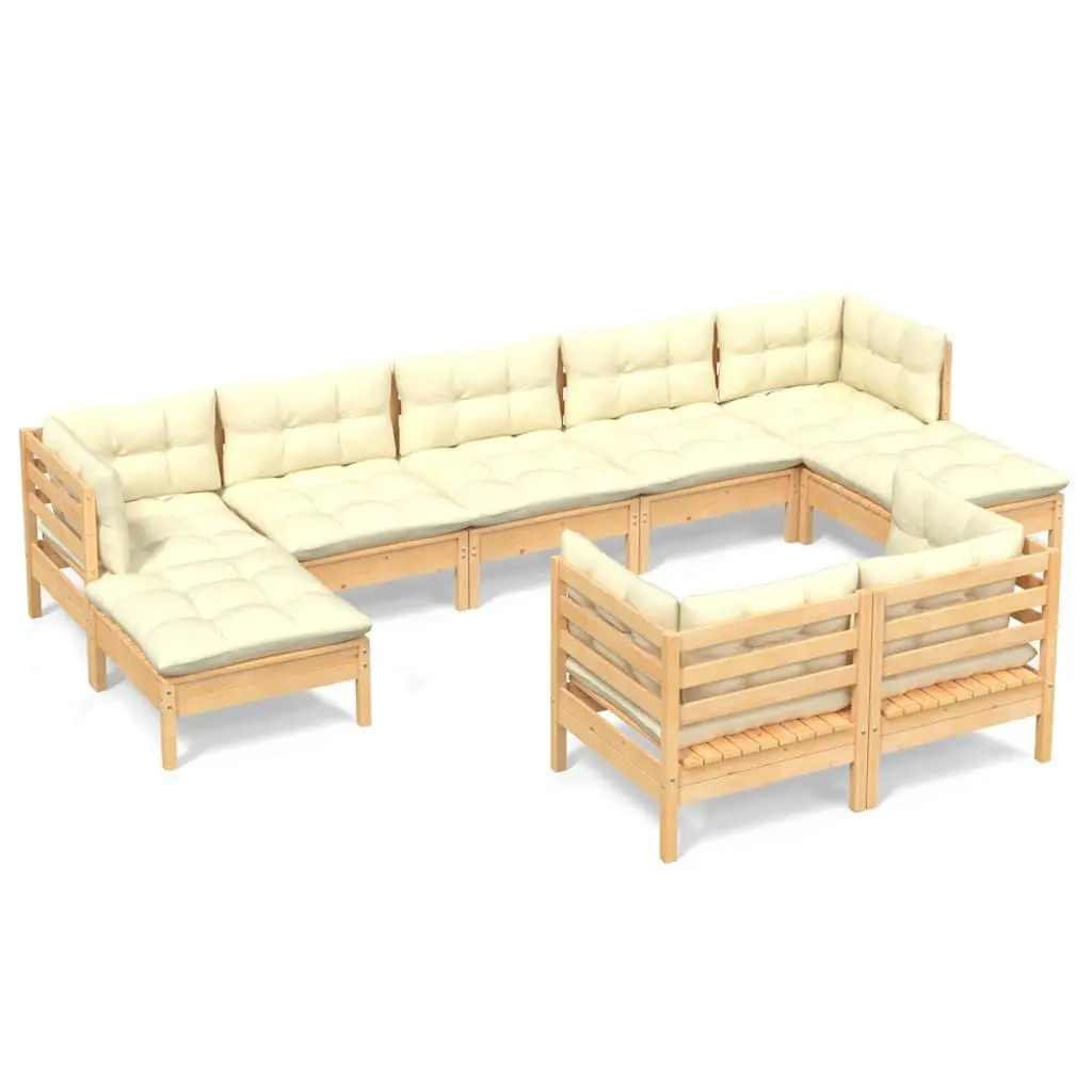 9 Piece Modular Lounge Set for Outdoor Use