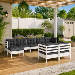 Perfect for Outdoor Gatherings: 9 Piece Lounge Set
