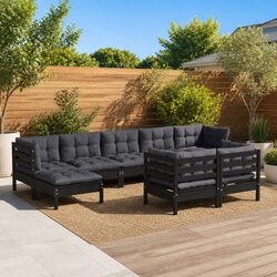 Versatile 9 Piece Lounge Set for Outdoor Use