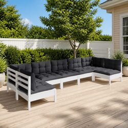 Practical 7-Piece Lounge Set for Gardens and Patios
