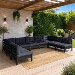 Practical 9 Piece Lounge Set for Your Outdoor Needs