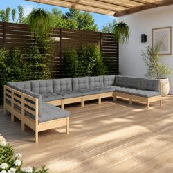 10-Piece Outdoor Lounge Set for Relaxation and Comfort