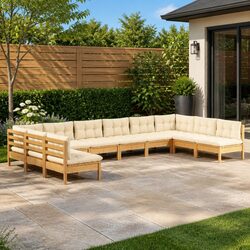 Versatile 10-Piece Lounge Set for Your Outdoor Relaxation