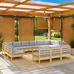 Functional 13 Piece Garden Lounge Set for Outdoor Use