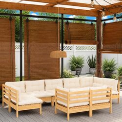 Ideal for Outdoor Use: 9 Piece Garden Lounge Set