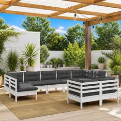 9 Piece Modular Lounge Set for Practical Outdoor Living